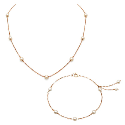 Paauksuotas vėrinio ir apyrankės komplektas