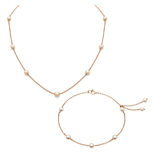 Paauksuotas vėrinio ir apyrankės komplektas