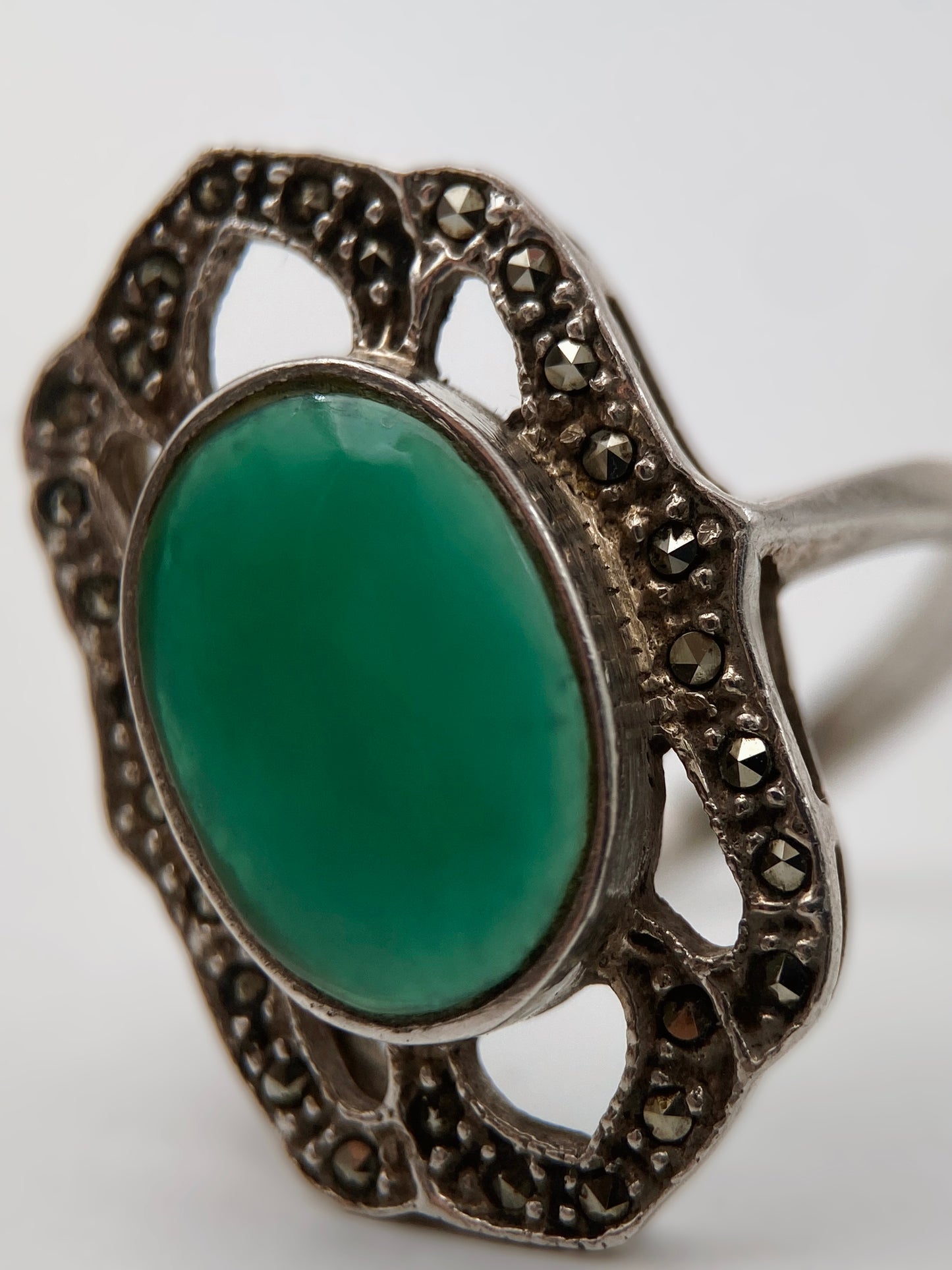 Art Deco sidabro žiedas