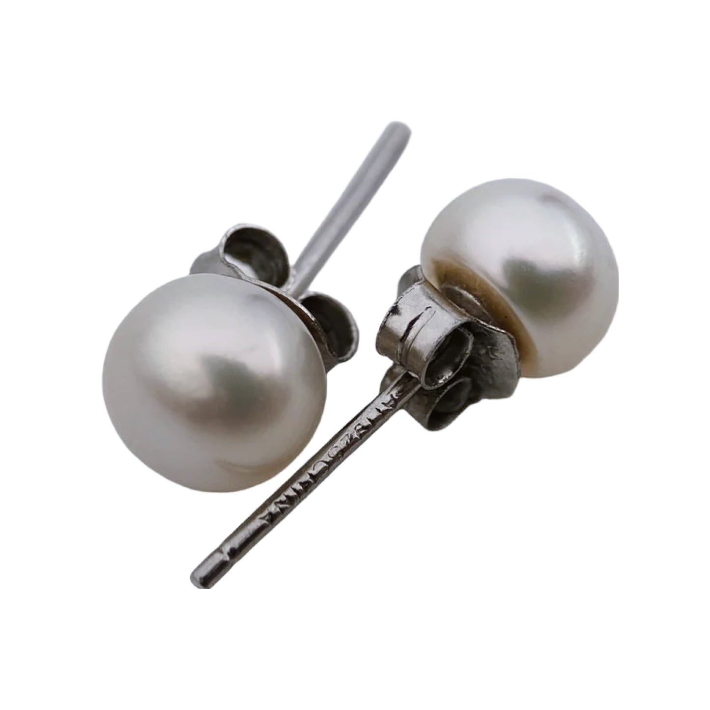 Sidabro ir perlų auskarai